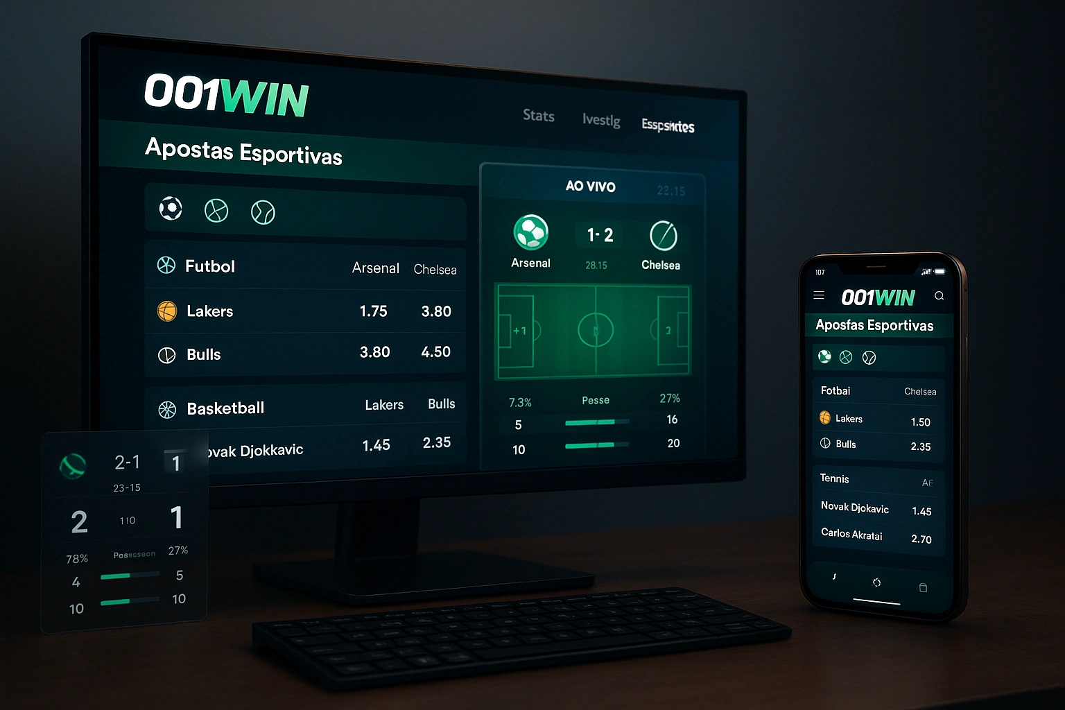 Apostas esportivas no cassino online 001WIN