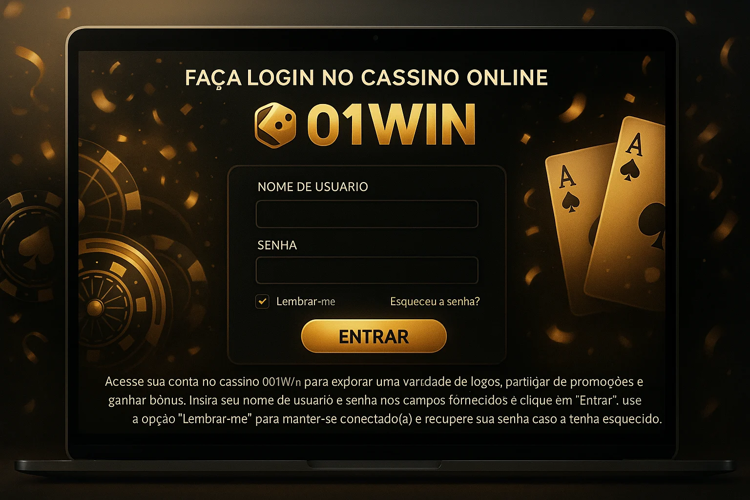Login no Cassino 001WIN