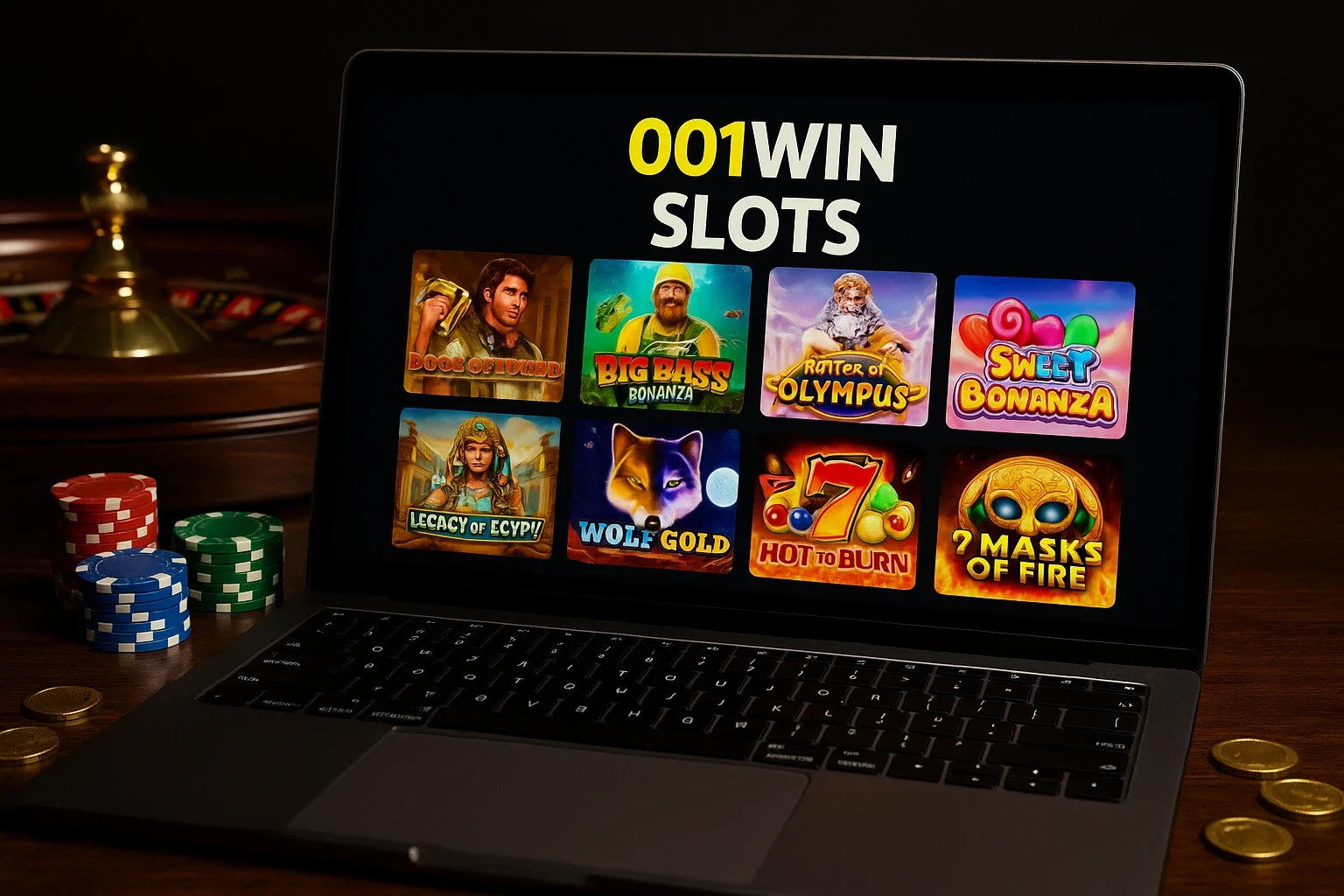 Explore o mundo das slot machines no 001WIN Casino